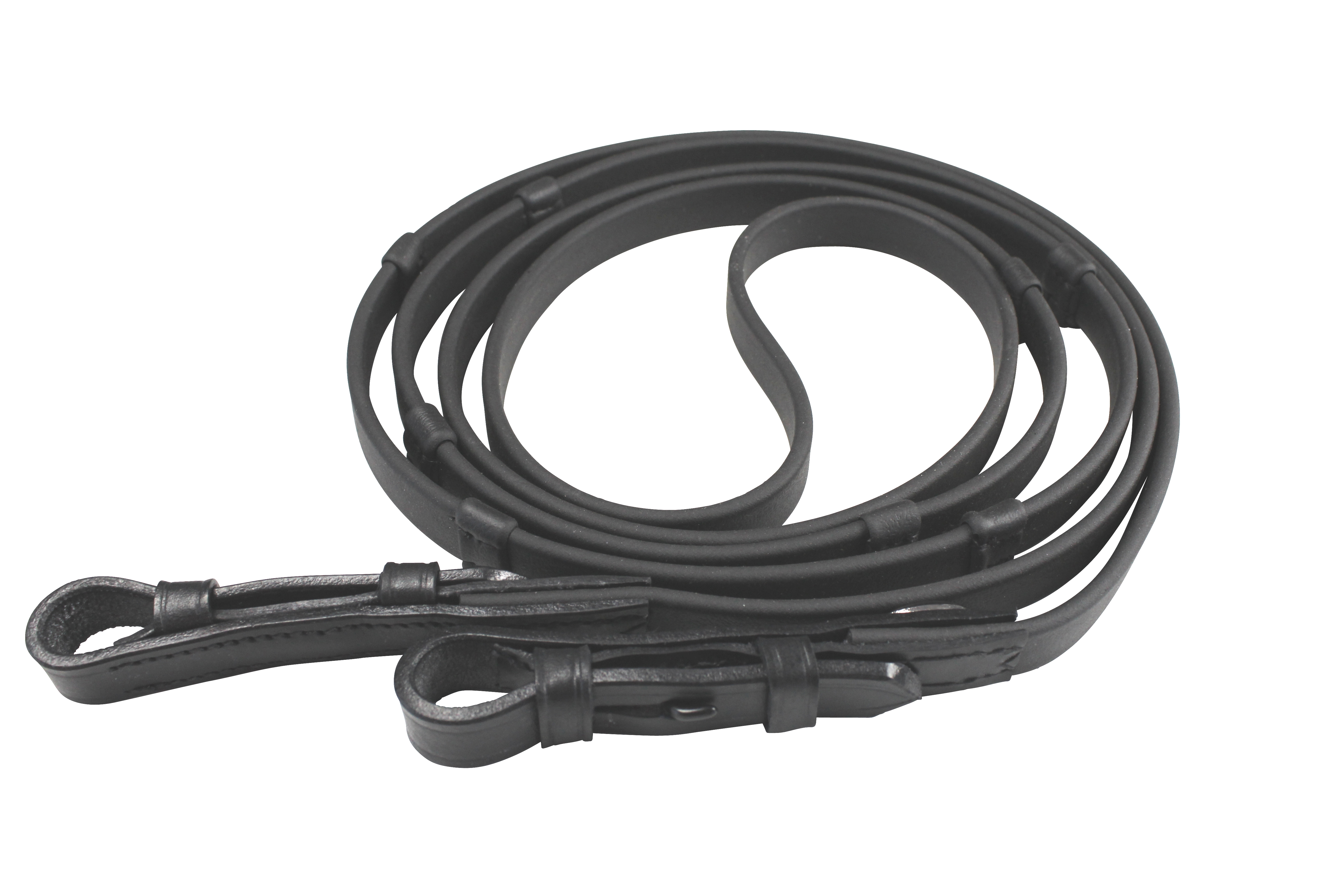 BR Dressur Zügel Leder Geschlossen 13mm Blind Schwarz